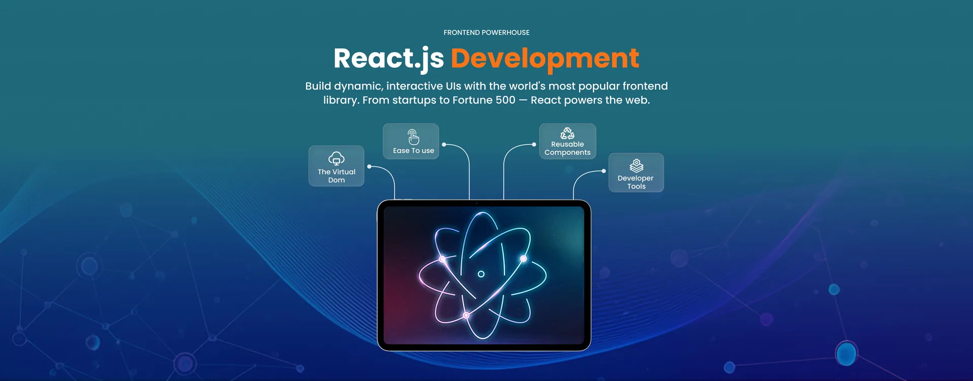 React.js development services - component architecture and modern web applications